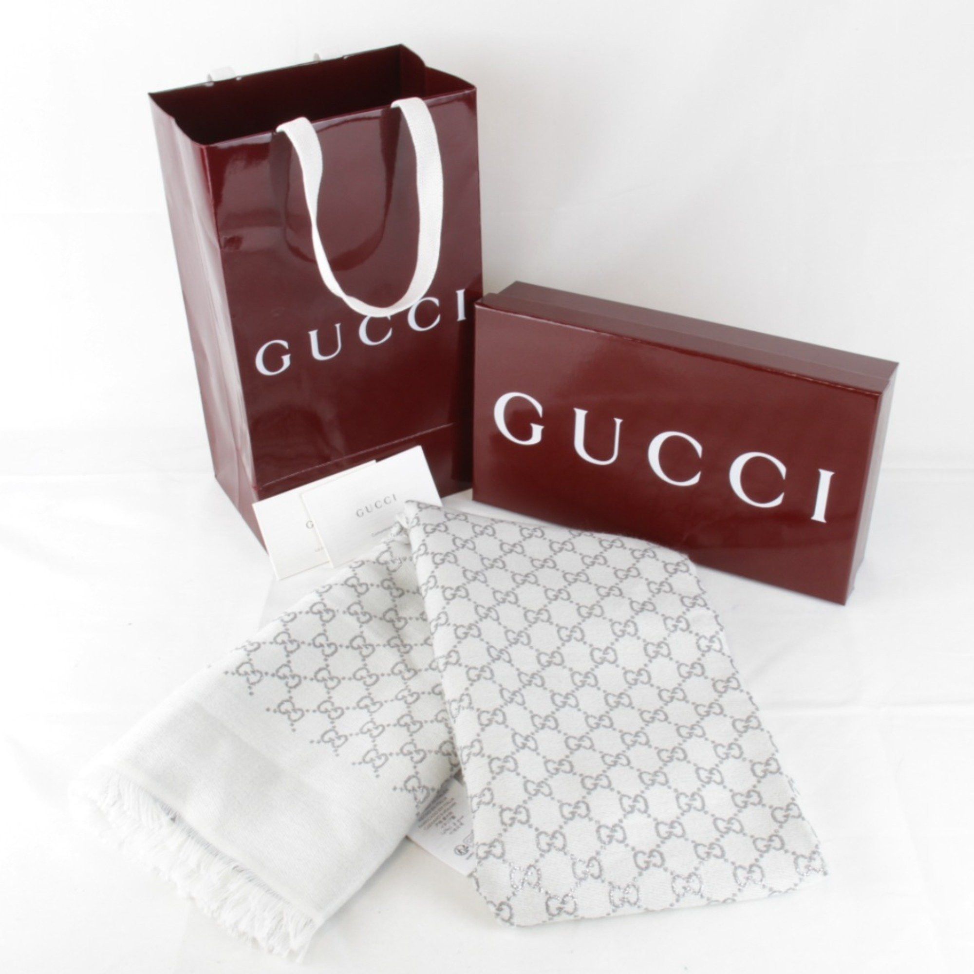 GUCCI｜ (809226 3GC46 9072) Gucci GUCCI GG Jacquard Wool Silk Lame 809226 3GC46 Shawl