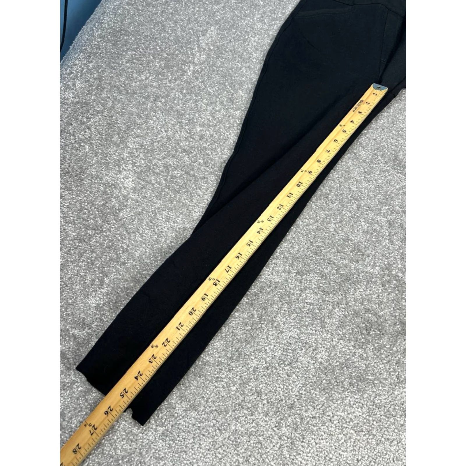 Spanx Spanx Black Ponte Legging Pants Womens Small Nylon Stretch High Rise Tapered Leg Slim Pockets Size 28" / US 6 / IT 42 - 5 Thumbnail