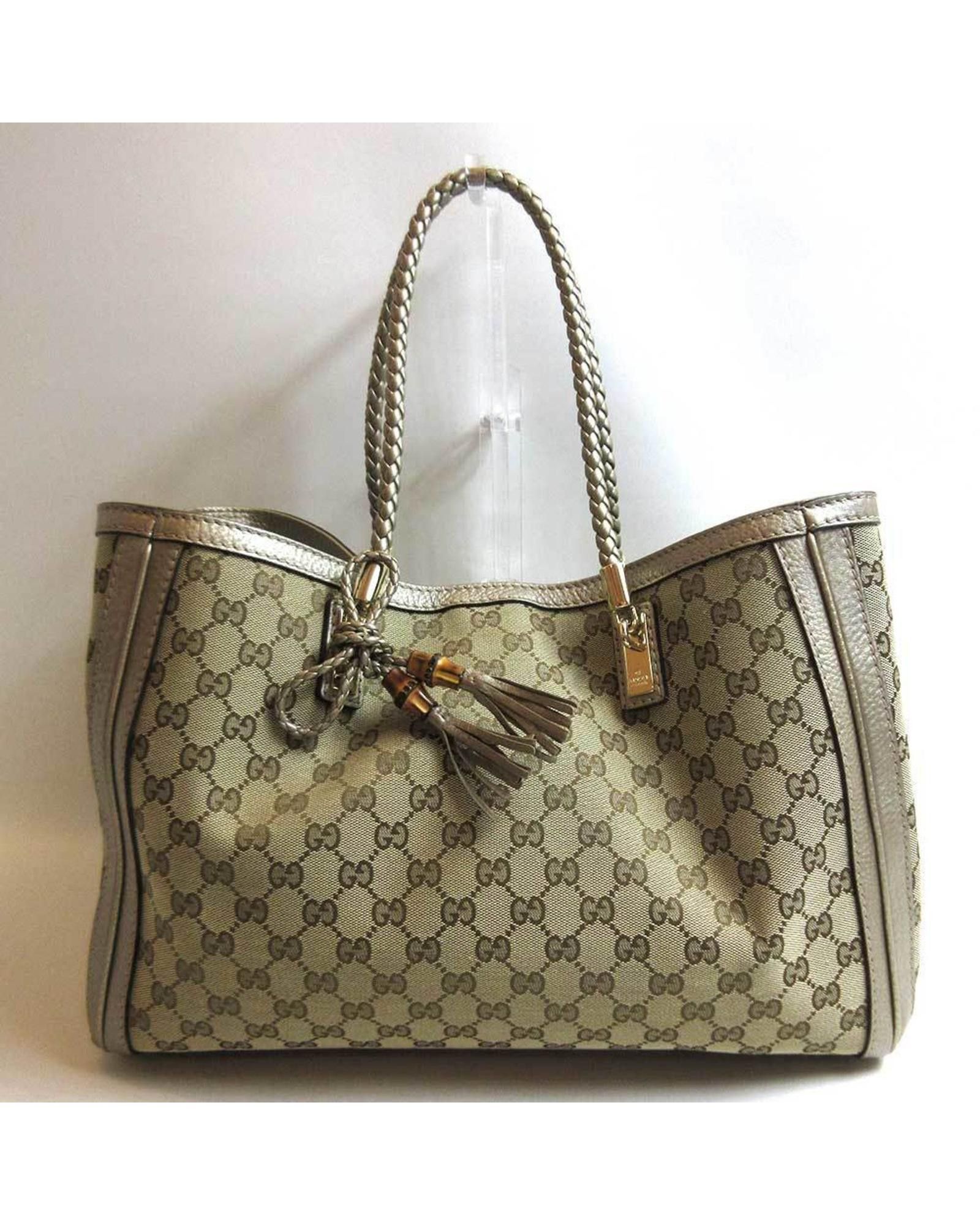 image of Iconic Gucci GG Canvas Tote Bag in Brown, Women's