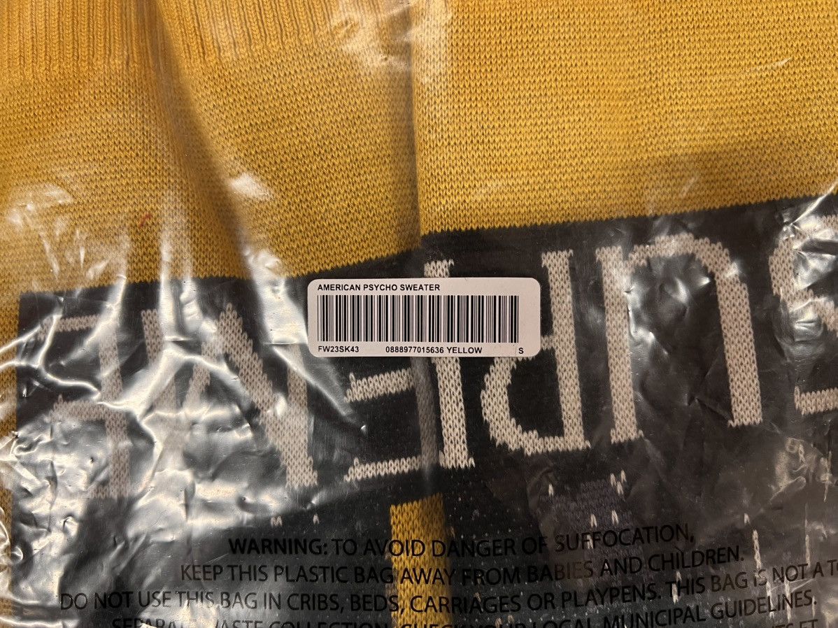 Other Supreme American Psycho Sweater FW23 Yellow Size US S / EU 44-46 / 1 - 7 Thumbnail