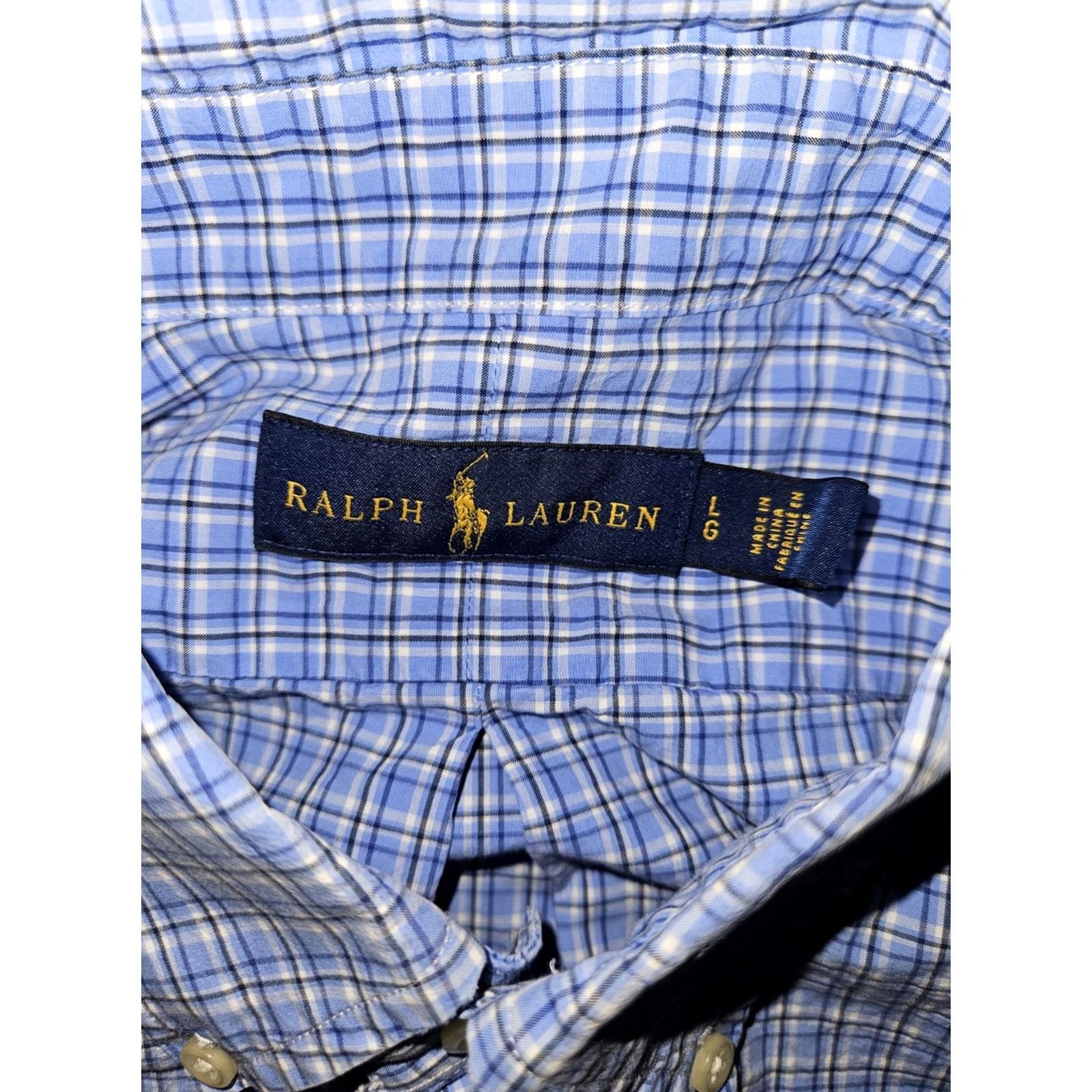 Ralph Lauren Ralph Lauren Button-Down Shirt Men L Blue Plaid Long Sleeve Preppy Casual Embroidered Size US L / EU 52-54 / 3 - 2 Thumbnail