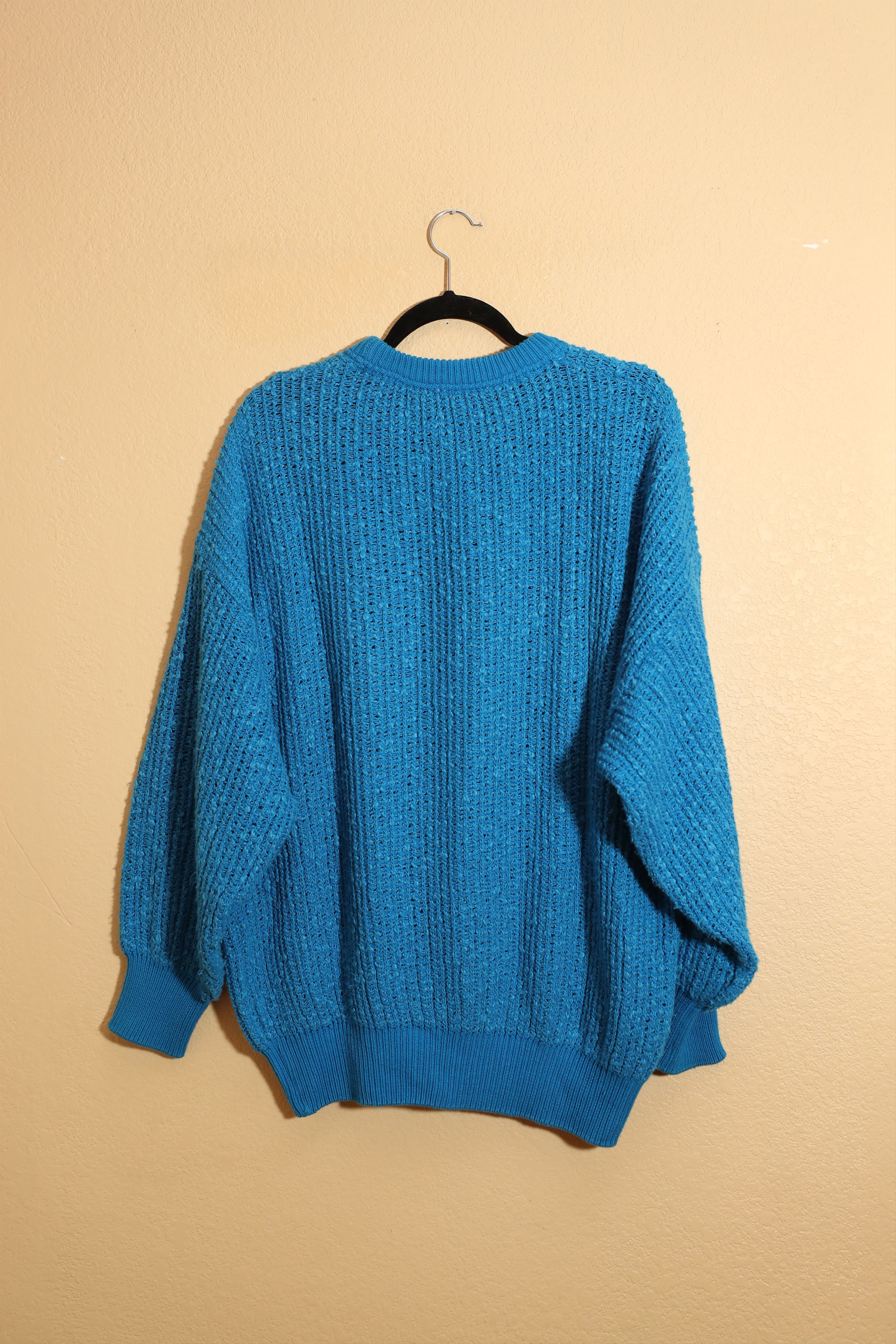 Vintage Modango Vintage Blue Knit Sweater (56) Size US XL / EU 56 / 4 - 2 Thumbnail