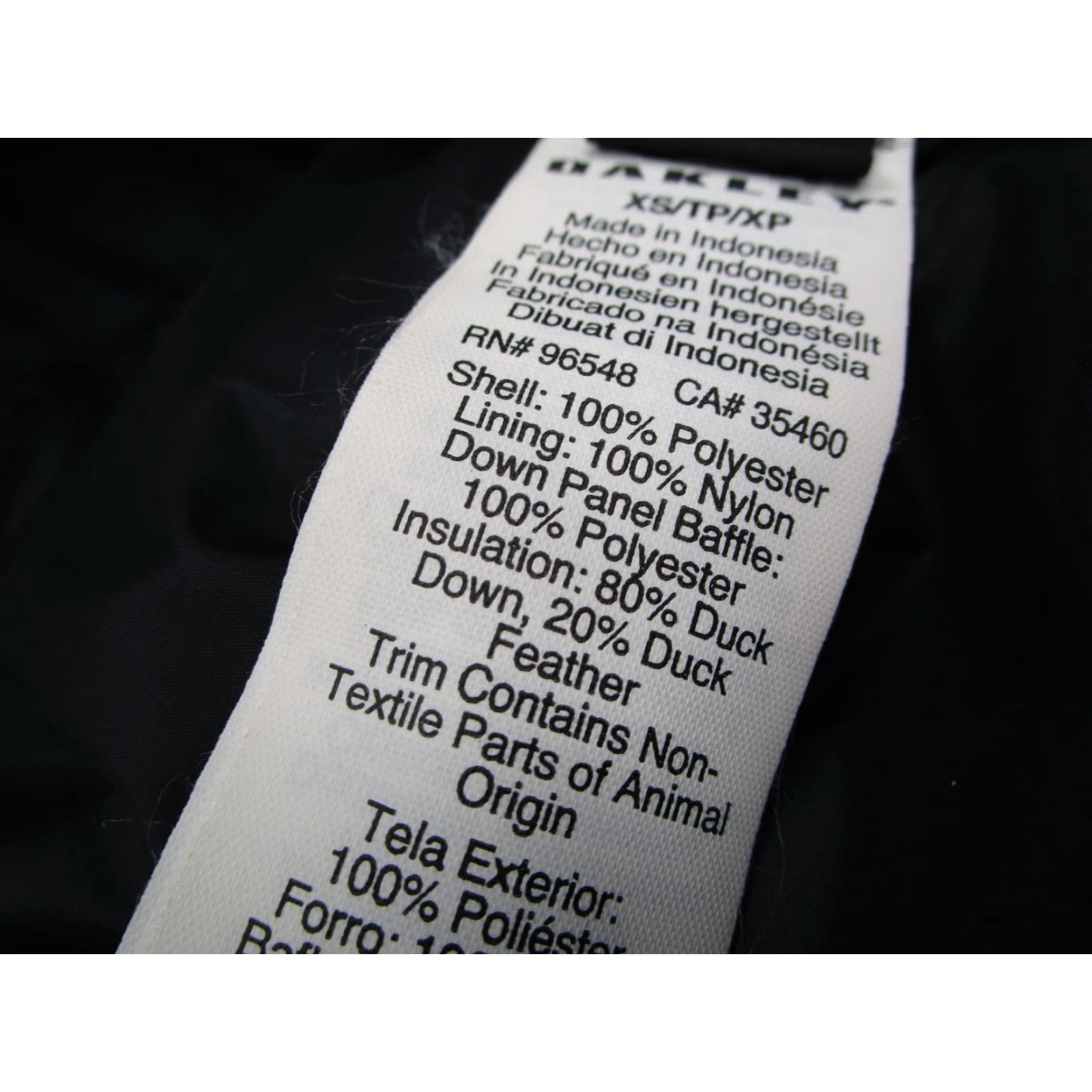 Oakley Oakley Vest Mens XS Black Down Full Zip Hooded Puffer Jacket Short Vest with Pockets Size US XS / EU 42 / 0 - 3 Thumbnail