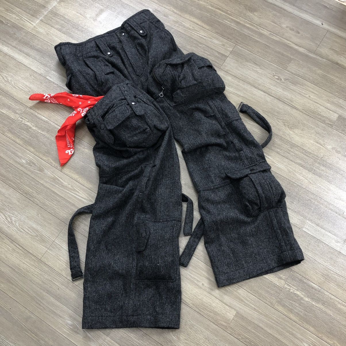 Issey Miyake × Tete Homme 1990s Tete Home Issey Miyake Multipocket Cargo Bondage Pants Size US 34 / EU 50 - 1 Thumbnail