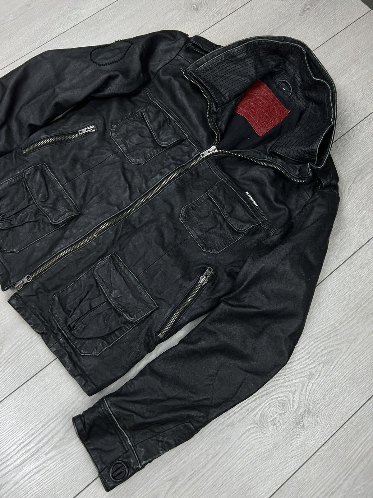 Superdry SuperDry Leather Jacket Black Size M Size US M / EU 48-50 / 2 - 2 Thumbnail