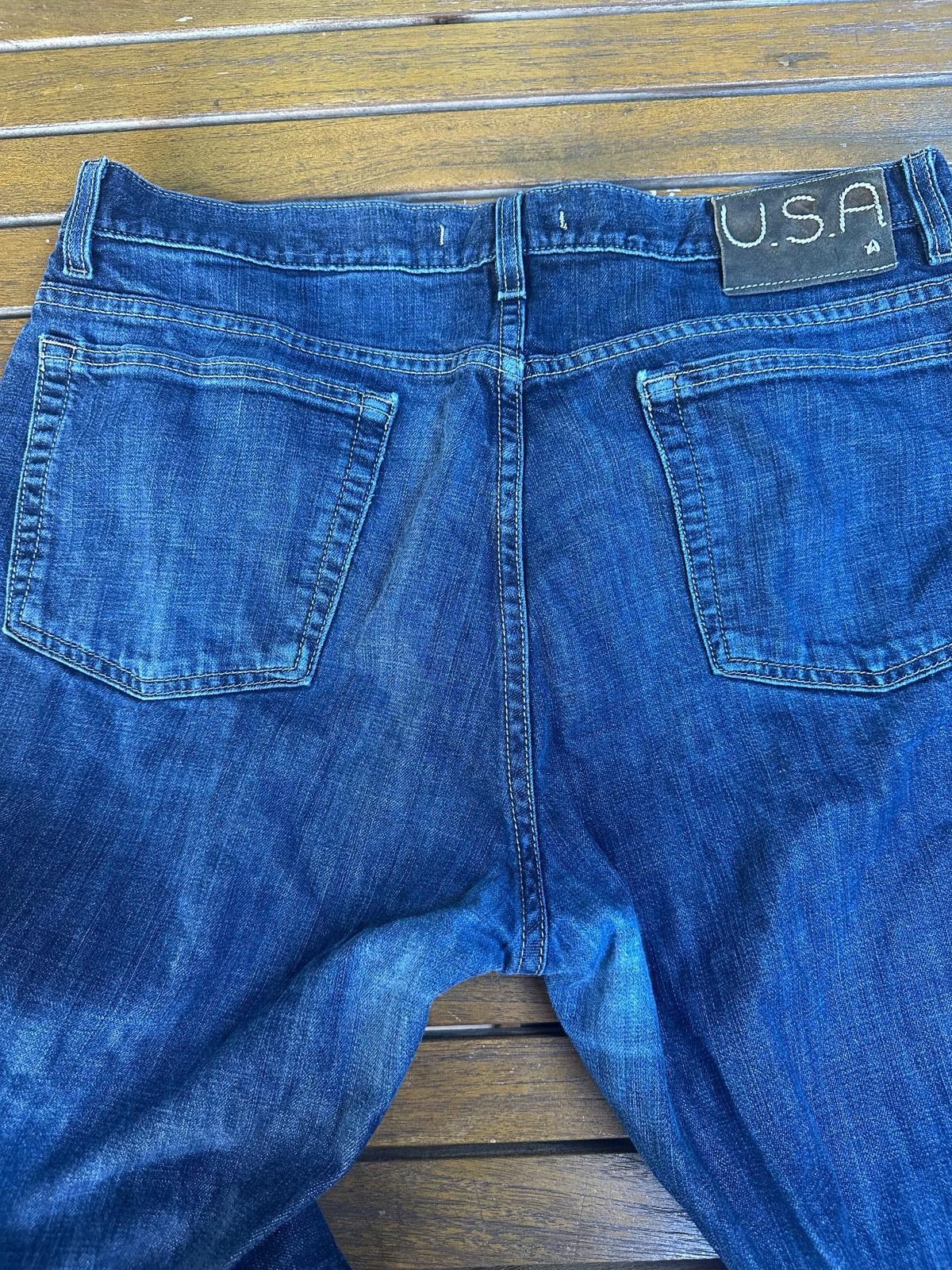 Designer John Varvatos USA Slim Fit Jeans, 34×32 (Actual) Dark Indigo Size US 36 / EU 52 - 2 Thumbnail