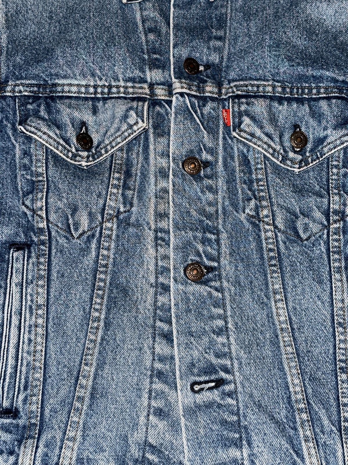 Levi's Vintage Clothing × Vintage Vtg 80s 90s Levi’s Strauss Faded Trucker Jean Jacket READ Size US S / EU 44-46 / 1 - 2 Thumbnail