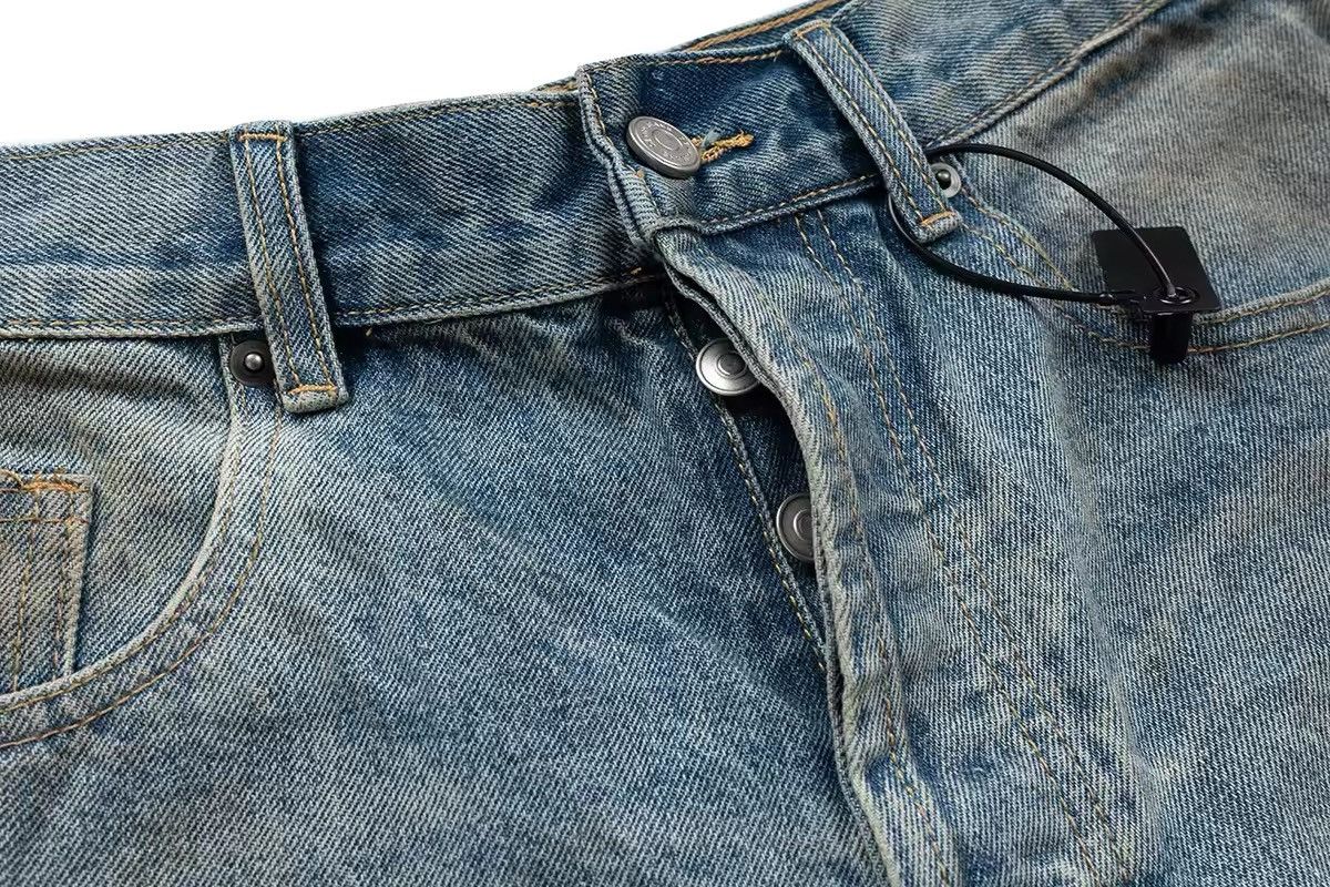 Other Streetwear Retro Washed Hole Blue Baggy Jeans Size US 35 - 6 Thumbnail