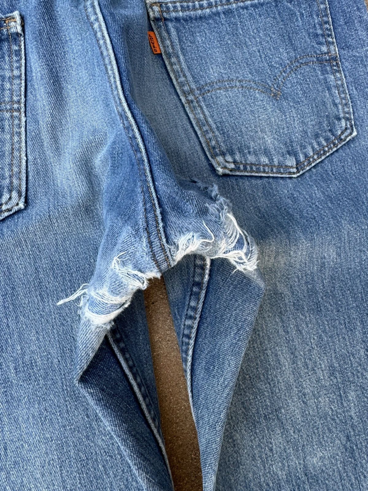 Levi's × Vintage Vtg 70’s Levi’s 646 Orange Tab Bellbottom Flare Jeans 35x32 Size US 35 - 8 Thumbnail