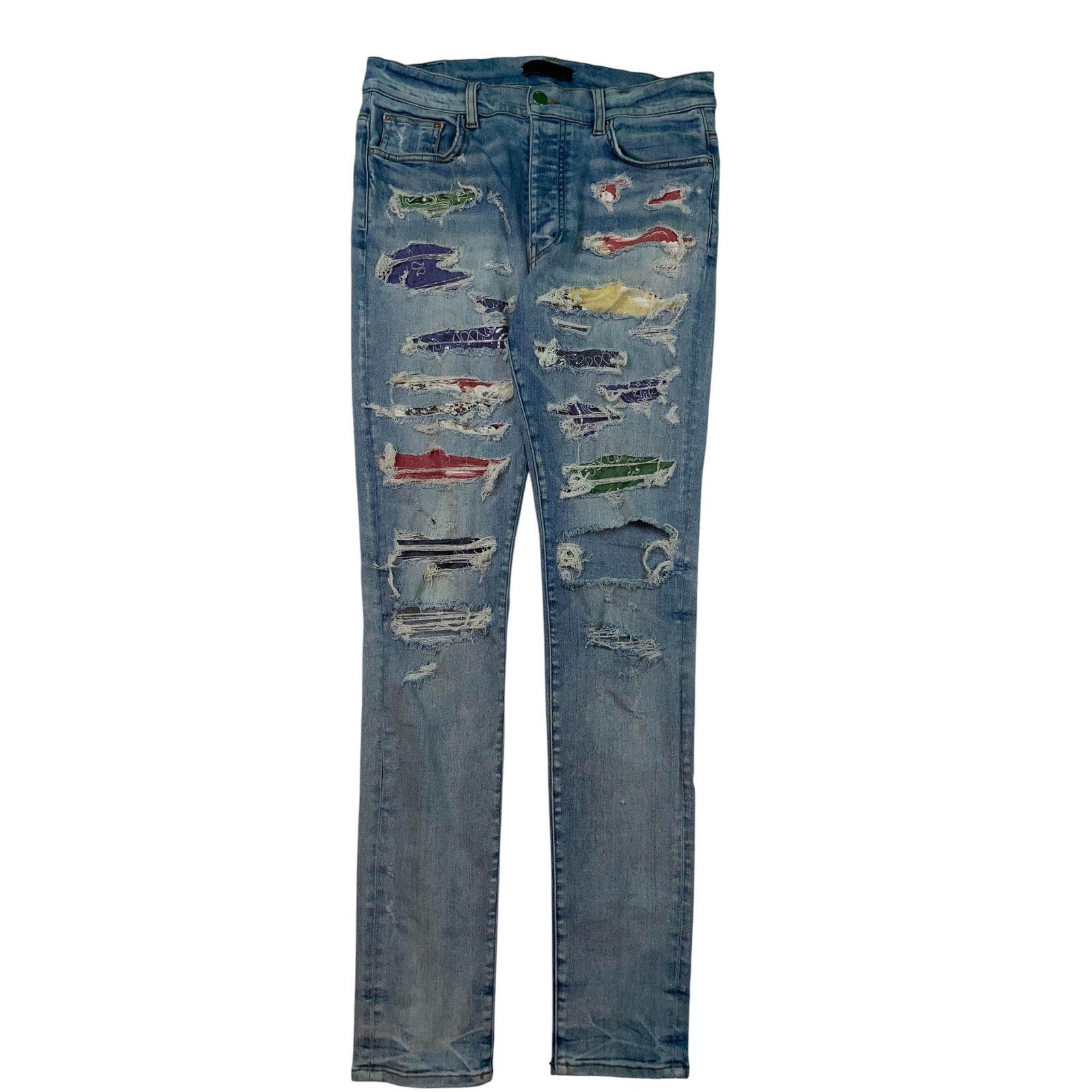 Amiri Amiri Thrasher Multi Color Light Wash Jeans Size US 34 / EU 50 - 1 Thumbnail