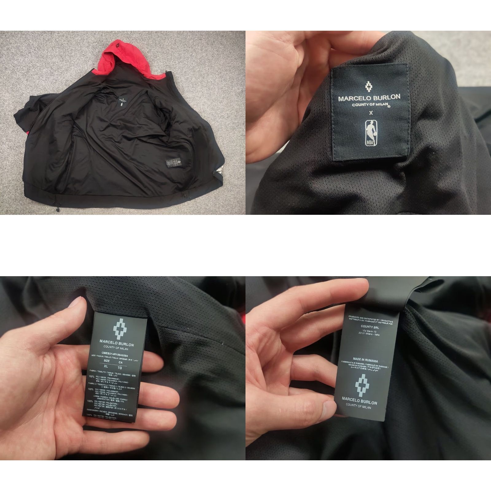 NBA VINTAGE Marcelo Burlon County of Milan by NBA Chicago Bulls Windbreaker Jacket XL Black Size US XL / EU 56 / 4 - 11 Thumbnail