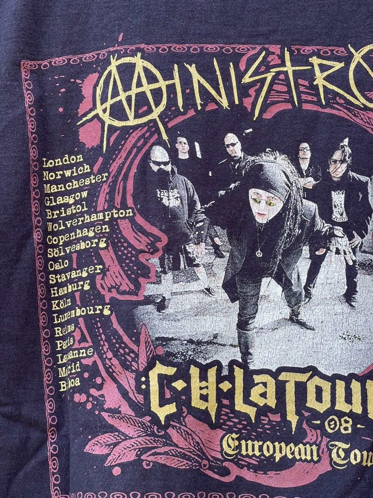 Band Tees 2008 Ministry CH Latour Vintage balck t-shirt Size US XXL / EU 58 / 5 - 15 Thumbnail