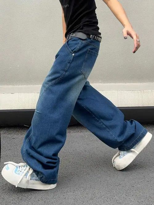 Japanese Brand Faded Baggy Denim Jeans Loose fit Size US 32 / EU 48 - 3 Thumbnail
