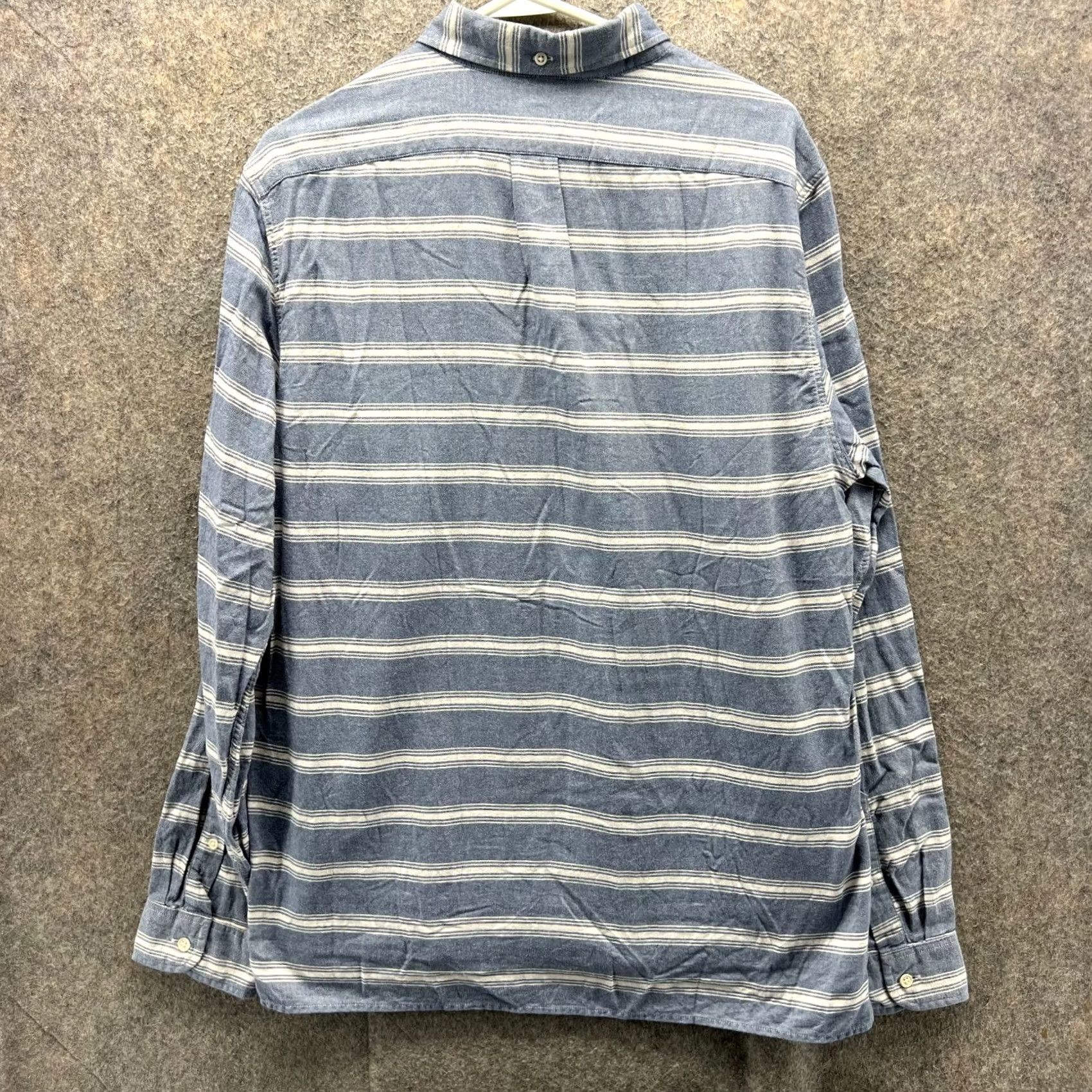 J.Crew J.CREW Shirt Mens Large Blue White Stripes Cotton Button Down Preppy Chambray Casual Business Size US L / EU 52-54 / 3 - 2 Thumbnail