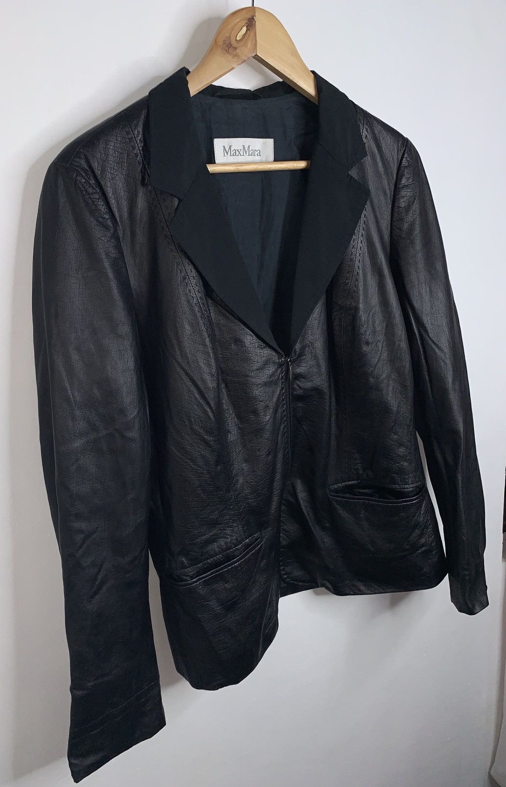 Max Mara Max Mara Leather Jacket Size L / US 10 / IT 46 - 3 Thumbnail