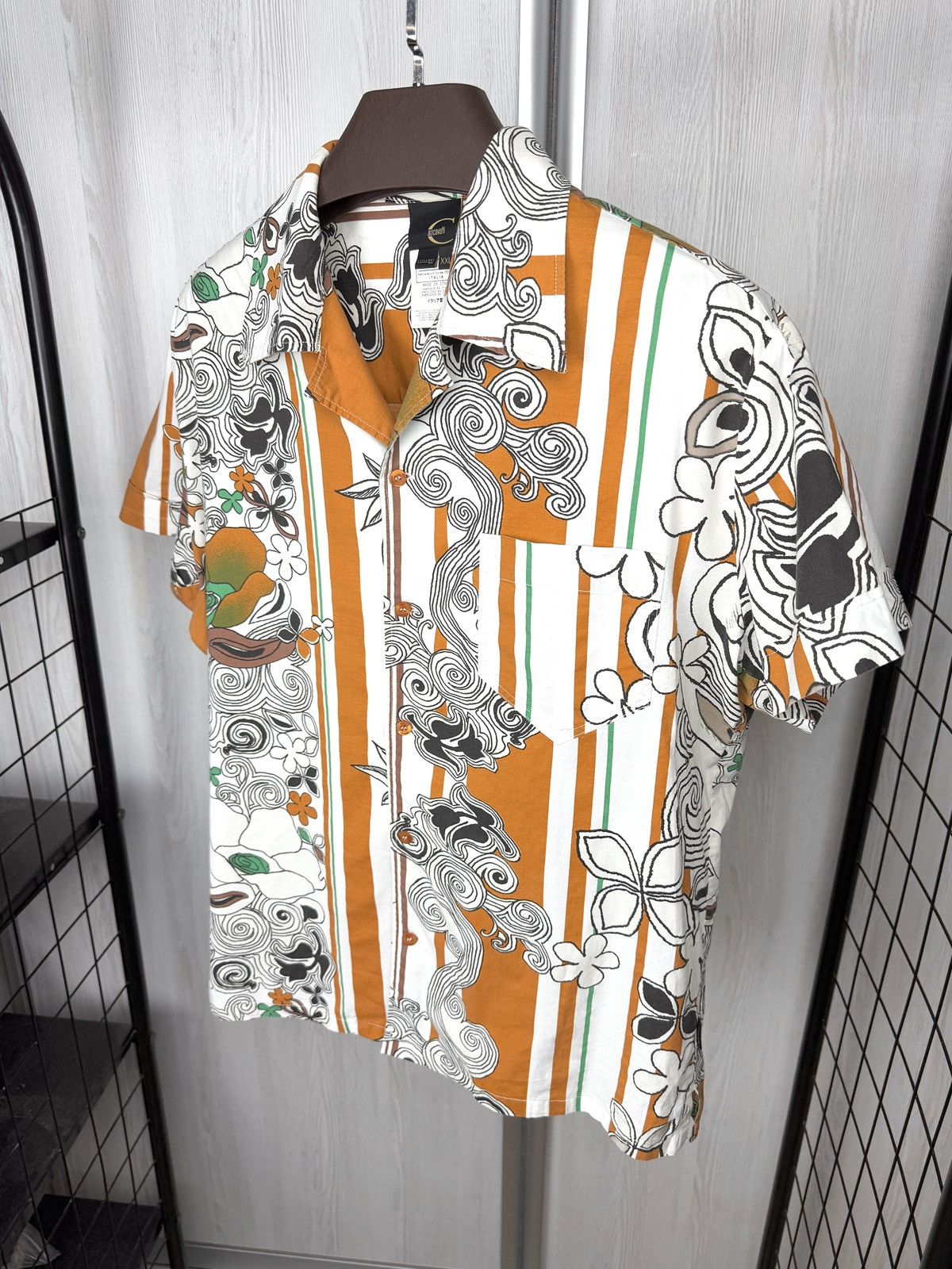 Just Cavalli Just Cavalli crazy abstract art Hawaiian short sleeve shirt Size US XXL / EU 58 / 5 - 6 Thumbnail