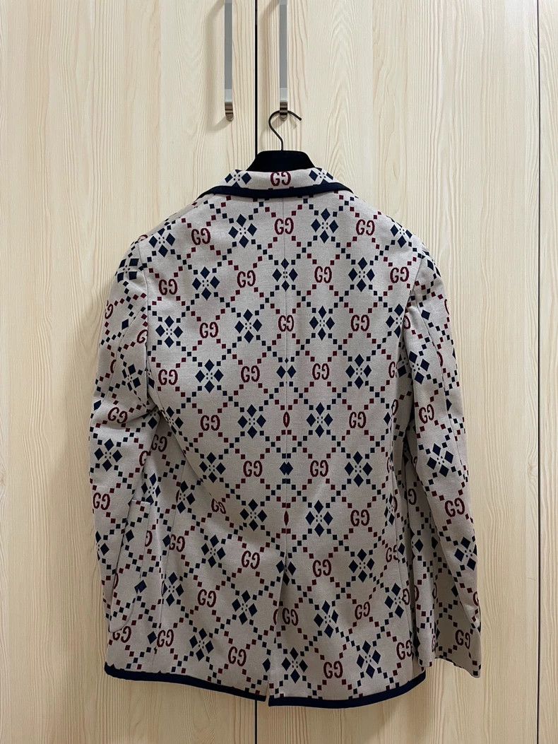 Gucci Gucci Knitted old flower logo suit jacket 2501-Nextarrow Size US S / EU 44-46 / 1 - 2 Thumbnail
