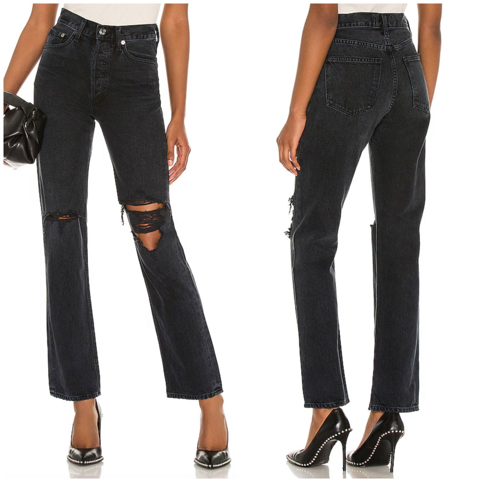 Agolde AGOLDE Lana Mid Rise Vintage Straight Jean Disorder Wash Size 25" / US 0 / IT 36 - 1 Thumbnail