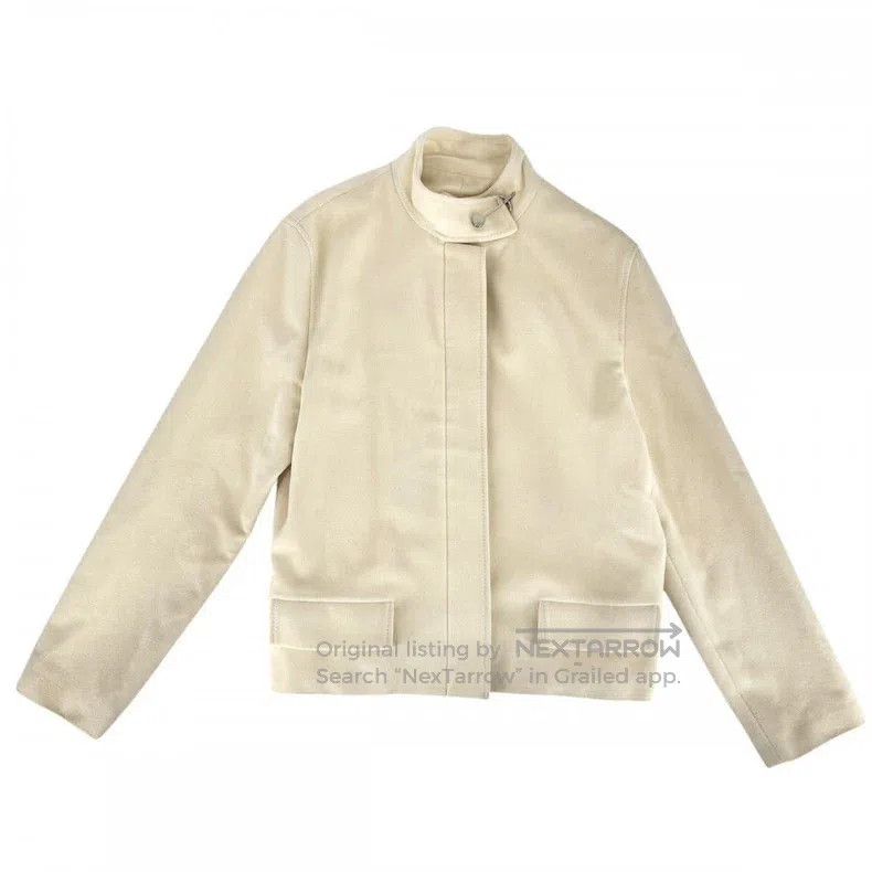 Hermes Hermes Beige Stand-Up Collar Jacket Size S / US 4 / IT 40 - 1 Thumbnail
