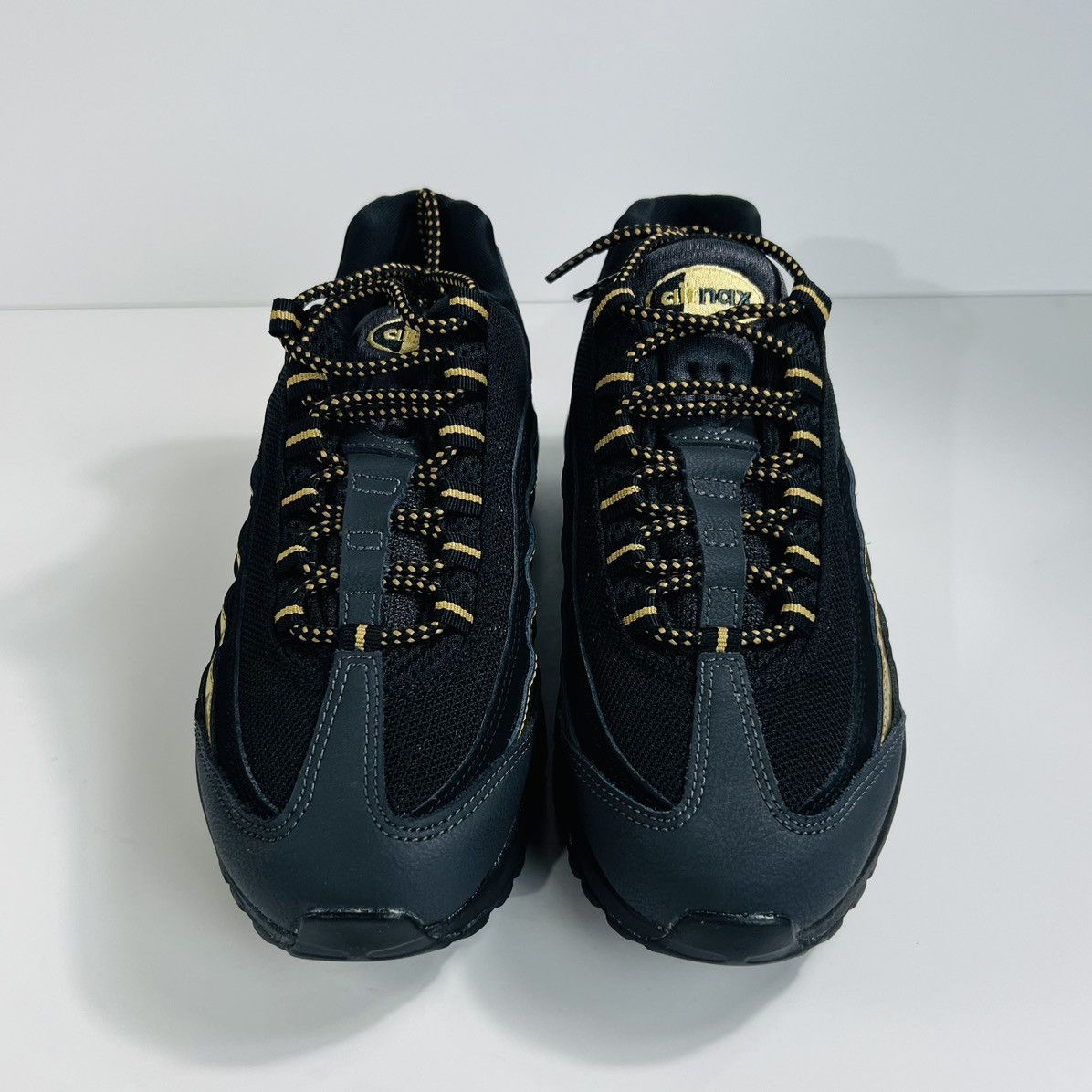 Nike Mens Size 6.5 - Nike Air Max 95 PRM Black Gold Shoes Size US 6.5 / EU 39-40 - 4 Thumbnail