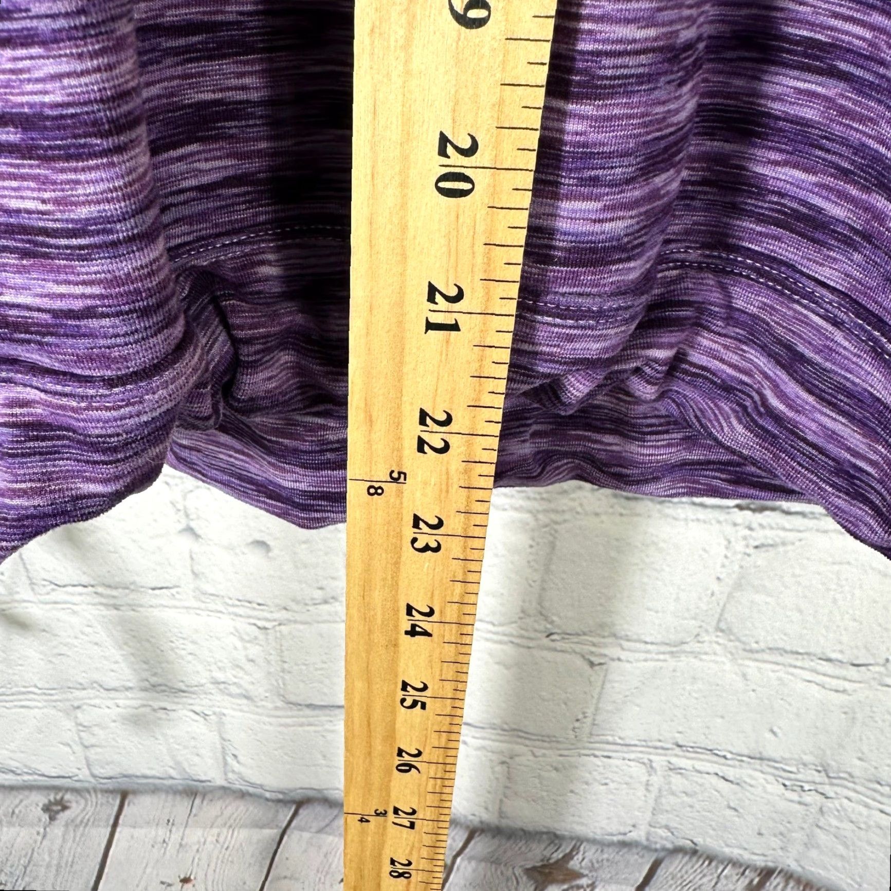 Athleta Athleta Tank Top Racerback XS Purple Space Dye with Drawstring Hem Built-In Bra Moisture Wicking Activewear Shirt Woman Size XS / US 0-2 / IT 36-38 - 5 Thumbnail