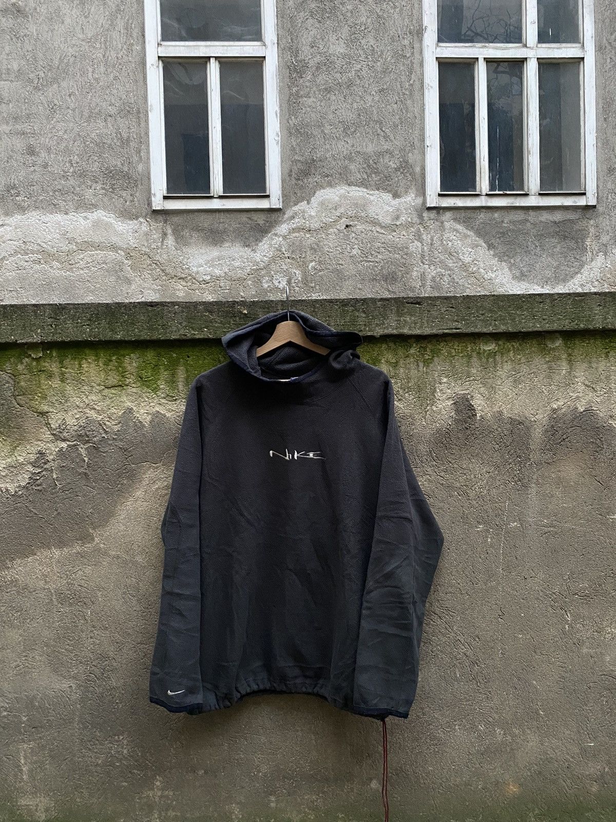 Nike × Vintage Vintage Nike Embroidered Logo Y2K Ninja Fleece Hoodie Size US L / EU 52-54 / 3 - 1 Thumbnail