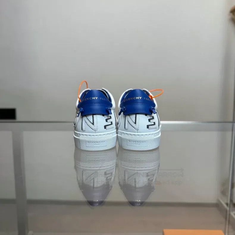 Givenchy Givenchy Logo Blue-Tailed White Sneakers Size US 5.5 / EU 38 - 4 Thumbnail