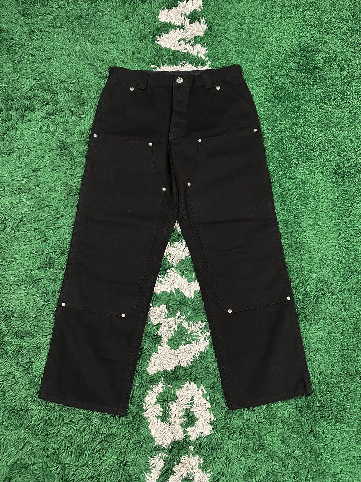 Chrome Hearts Chrome Hearts Black Double Knee Carpenter Pants