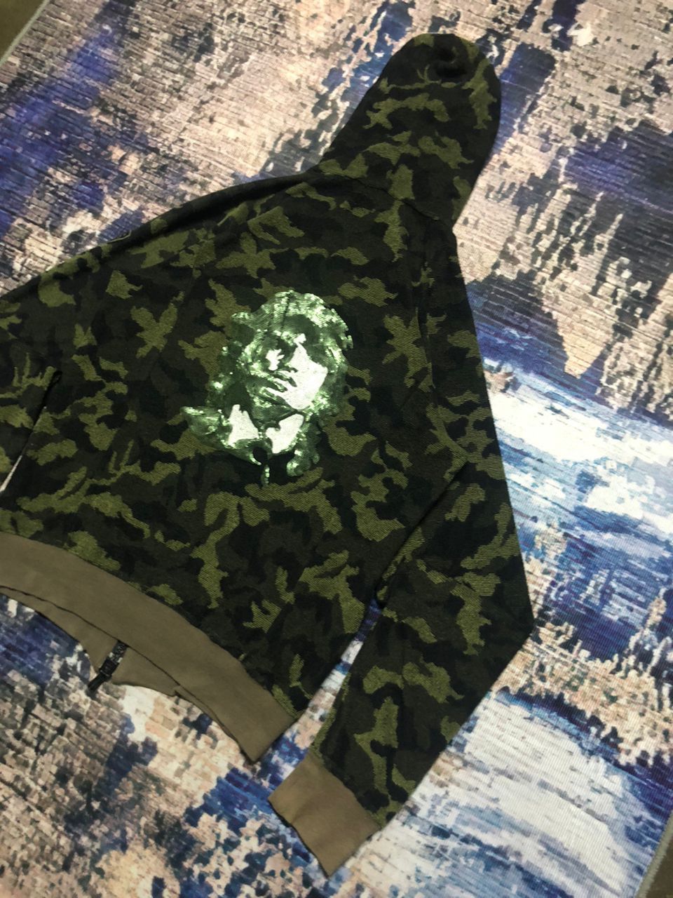 Japanese Brand Dartin Bonarpato Camouflage Hoodie Full Zip Velvet Size US M / EU 48-50 / 2 - 4 Thumbnail