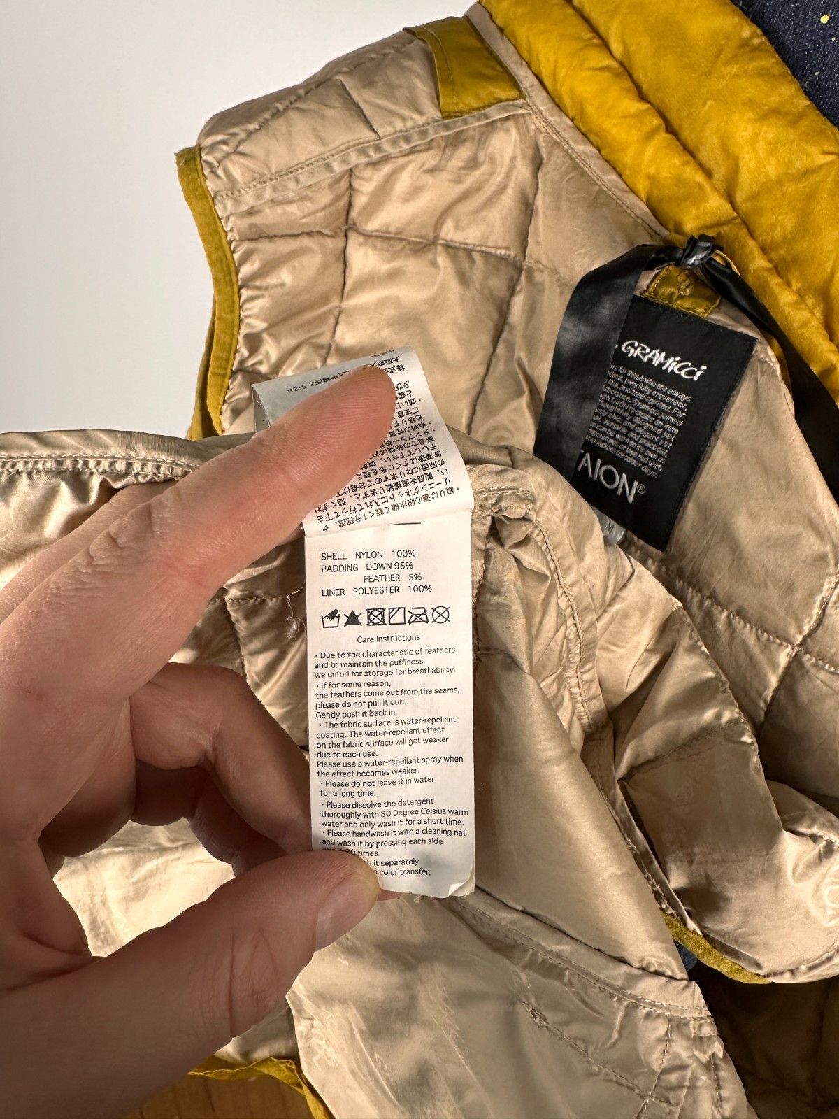 Gramicci Gramicci x Taion Inner Down Vest Yellow Garmentory Size S Size US S / EU 44-46 / 1 - 11 Thumbnail