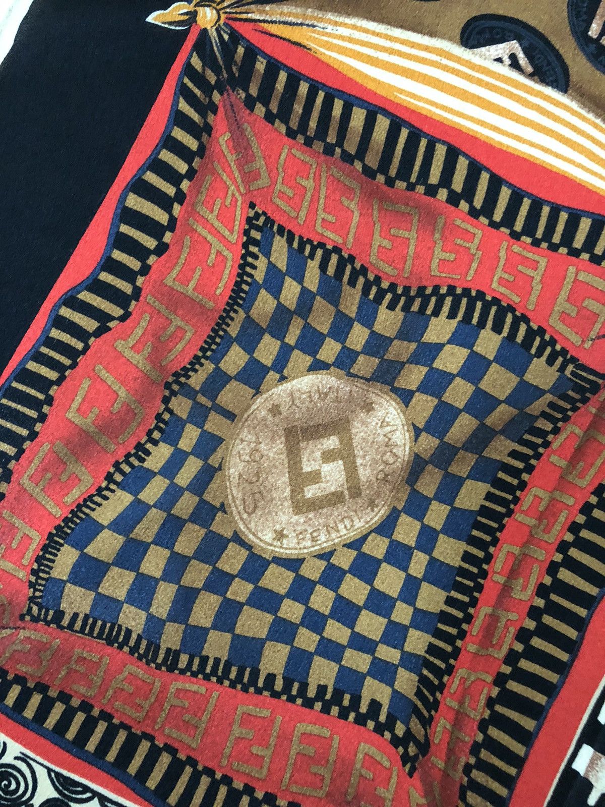 Fendi Vintage Fendi Foulard Scarves Fullprint Monogram Design Size ONE SIZE - 9 Thumbnail