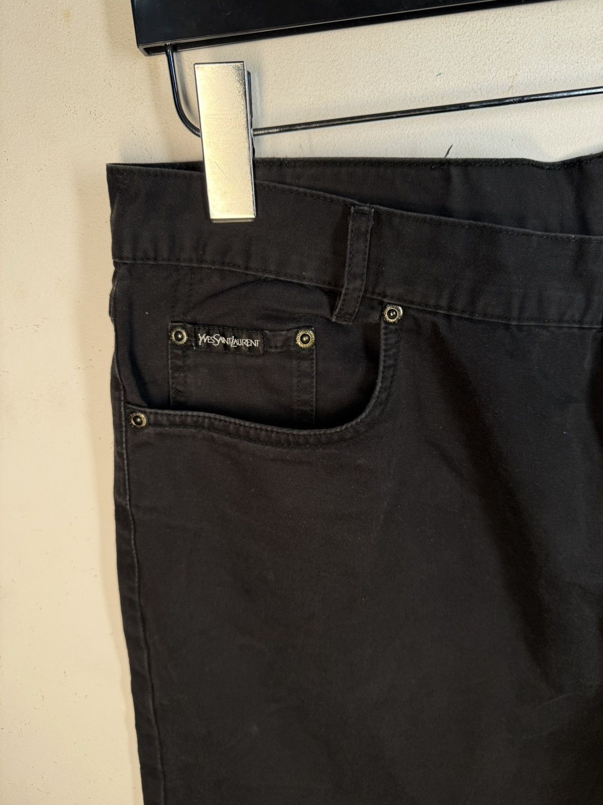 Yves Saint Laurent 36x30 YSL Jeans Black Denim Pants Casual Old Money Size US 36 / EU 52 - 5 Thumbnail