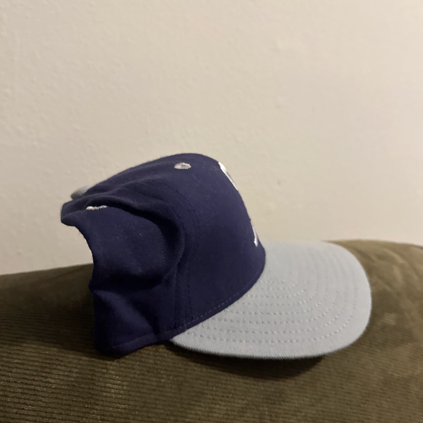 New Era Vtg 90s Fletcher High School Senators New Era Pro Model Size 7 1/2 Baseball Hat Purple Mens Cap Size ONE SIZE - 5 Thumbnail