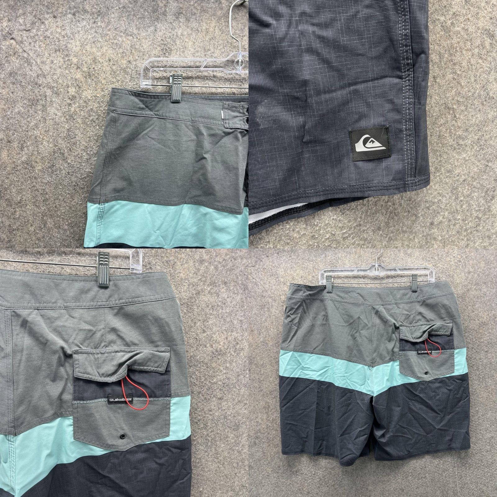 Quiksilver Quiksilver Mens Board Shorts 40 Multicolor Highline Drawstring Surf Beach Pattern Colorblock Polyester Spandex Size US 40 / EU 56 - 8 Thumbnail