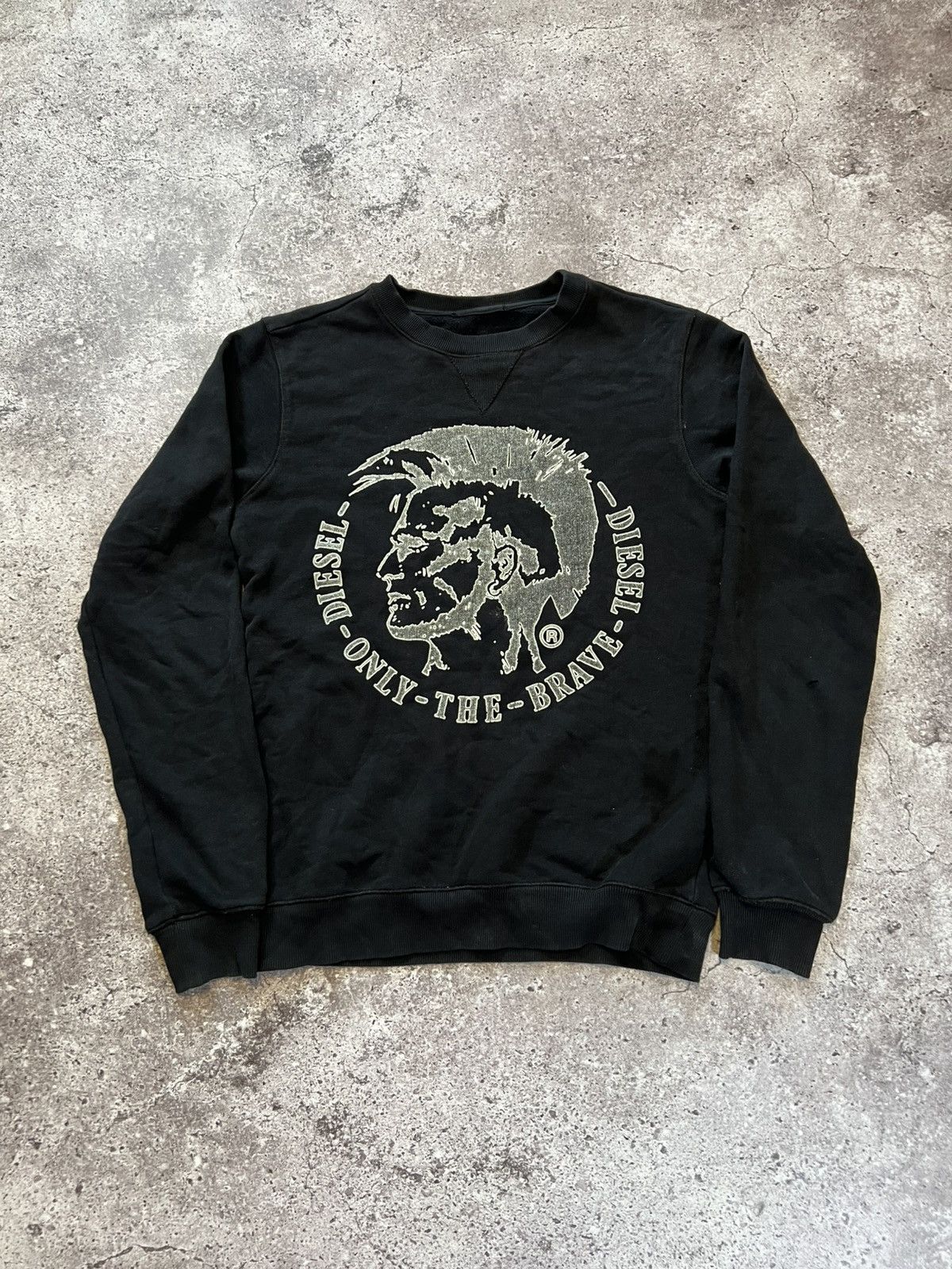Diesel Y2K Vintage Diesel Sweatshirt Big Logo Pullover Punk Head Size US S / EU 44-46 / 1 - 1 Thumbnail