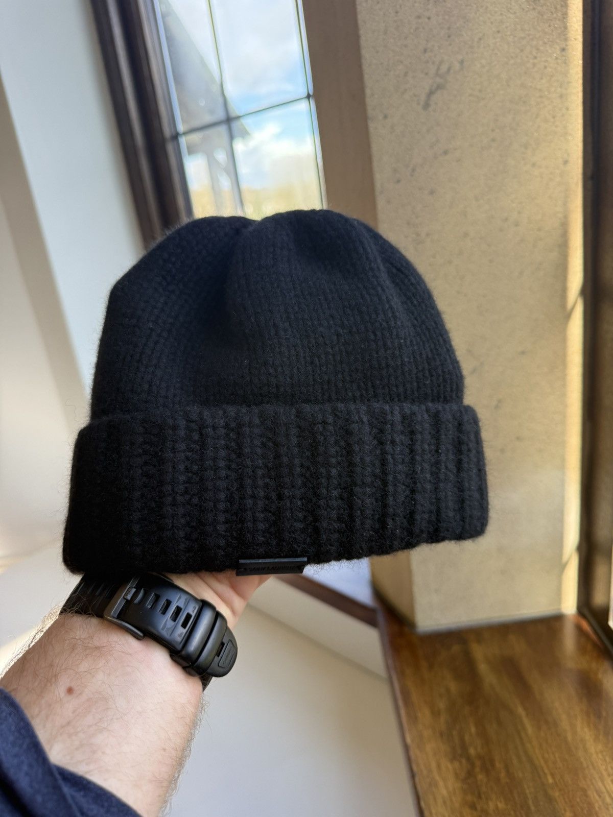 Saint Laurent Paris Saint Laurent cashmere black beanie hat Size ONE SIZE - 2 Thumbnail