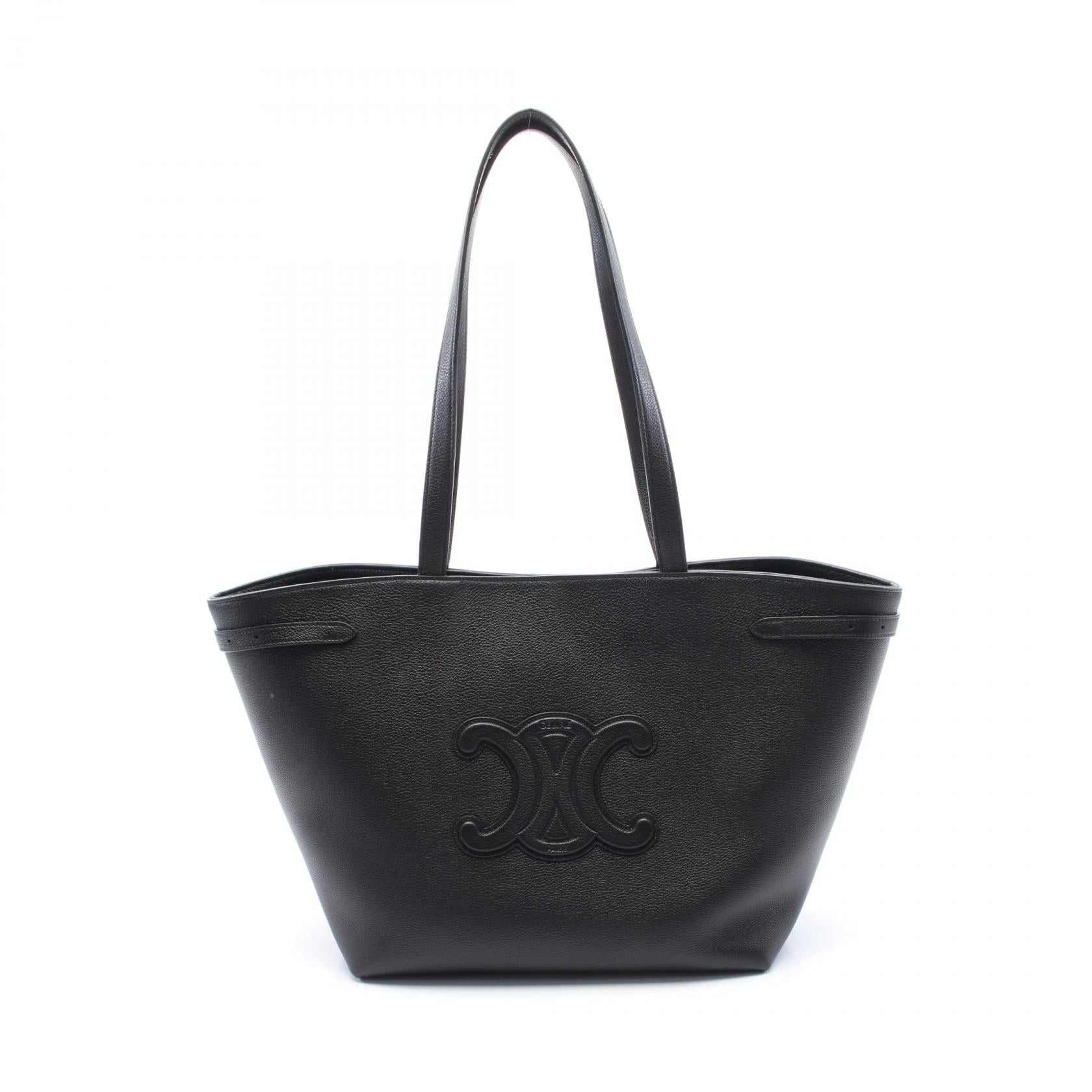 Celine Celine Medium Hippopotamus Anais Cuill Triomphe Handbag Tote Bag Leather Black Size ONE SIZE - 1 Thumbnail