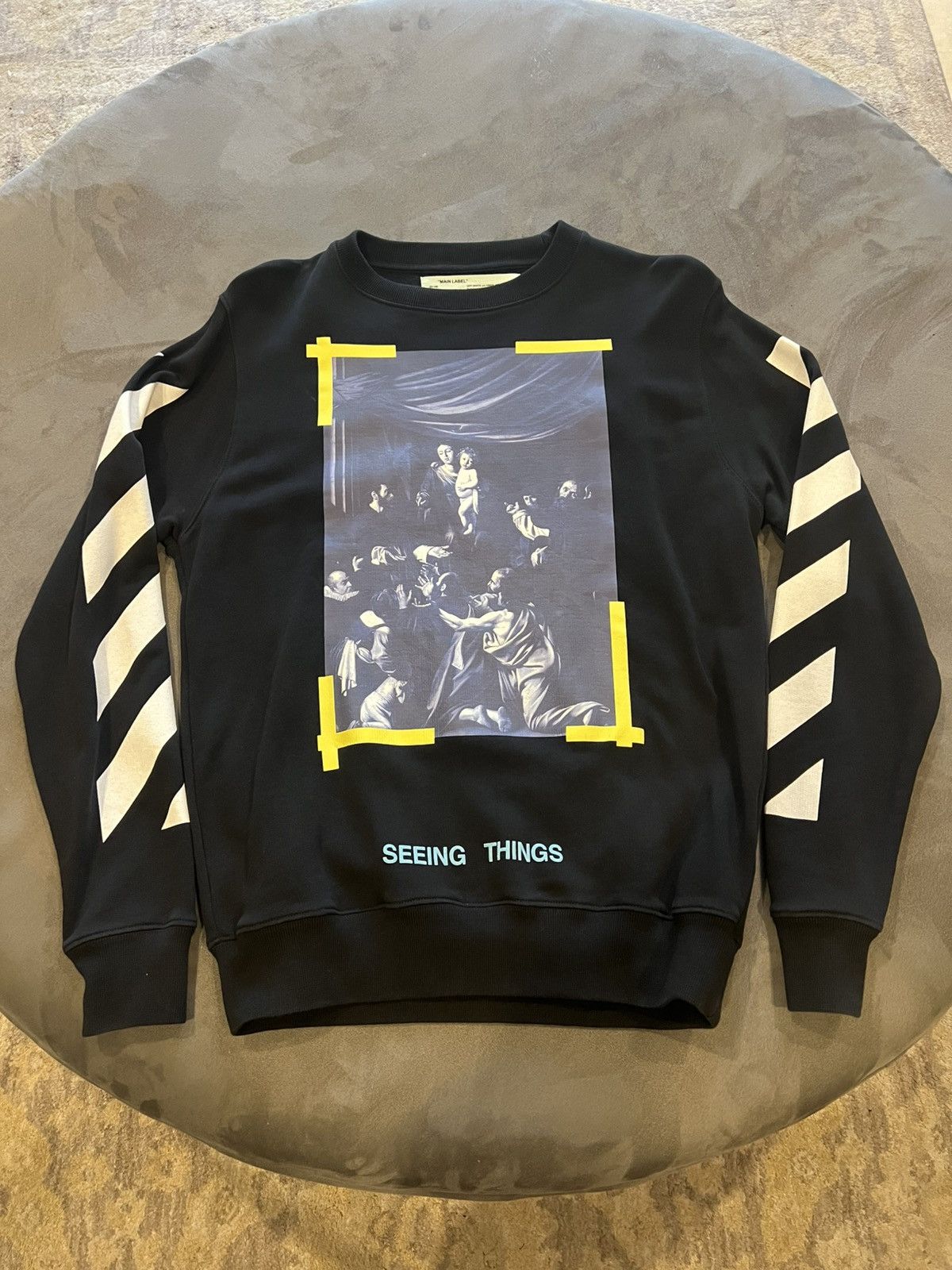 Off-White Off-White black caravaggio crewneck sweatshirt Size US XS / EU 42 / 0 - 1 Thumbnail