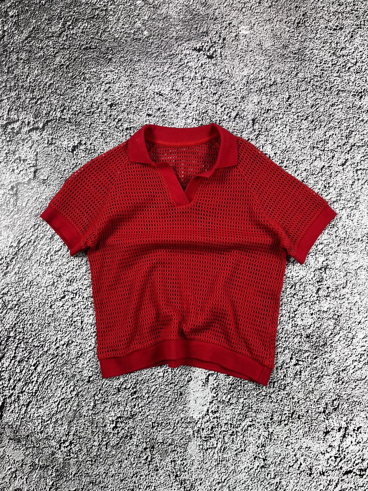 Vintage Vintage Y2K Luxury Old Money Mesh Knit Polo Aime style Size S / US 4 / IT 40 - 1 Thumbnail