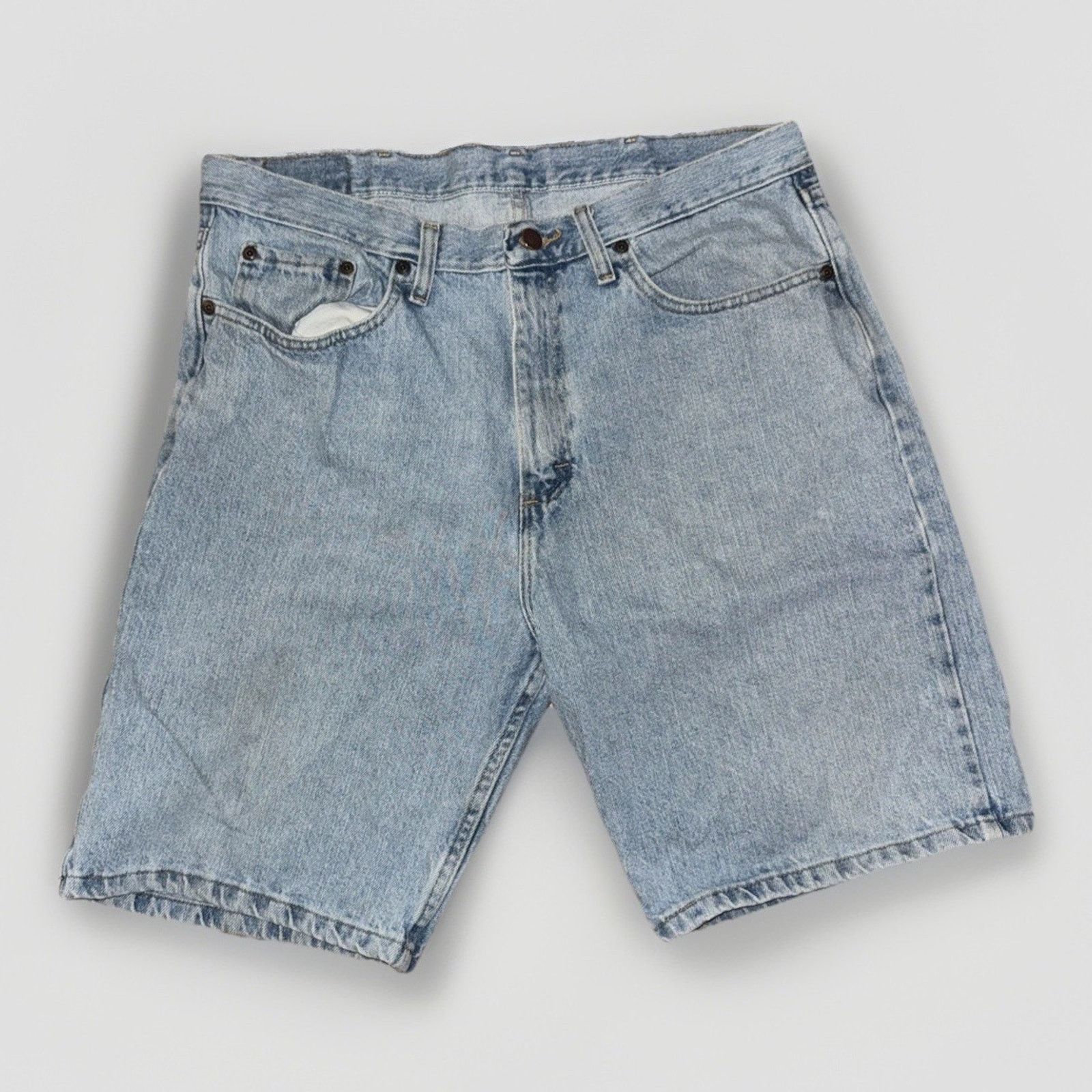 Vintage × Wrangler Wrangler Jean Shorts Men’s 36x12 Light Wash Size US 36 / EU 52 - 1 Thumbnail