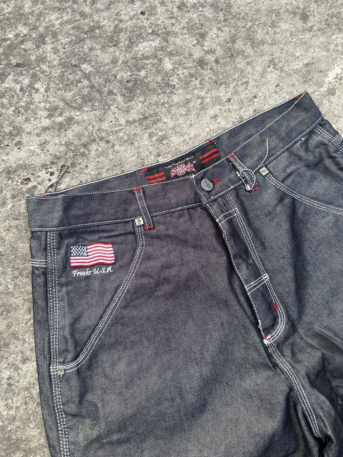 Designer Y2K Vintage Freaks Baggy Denim Shorts Streetwear Rare USA L Size US 34 / EU 50 - 6 Thumbnail
