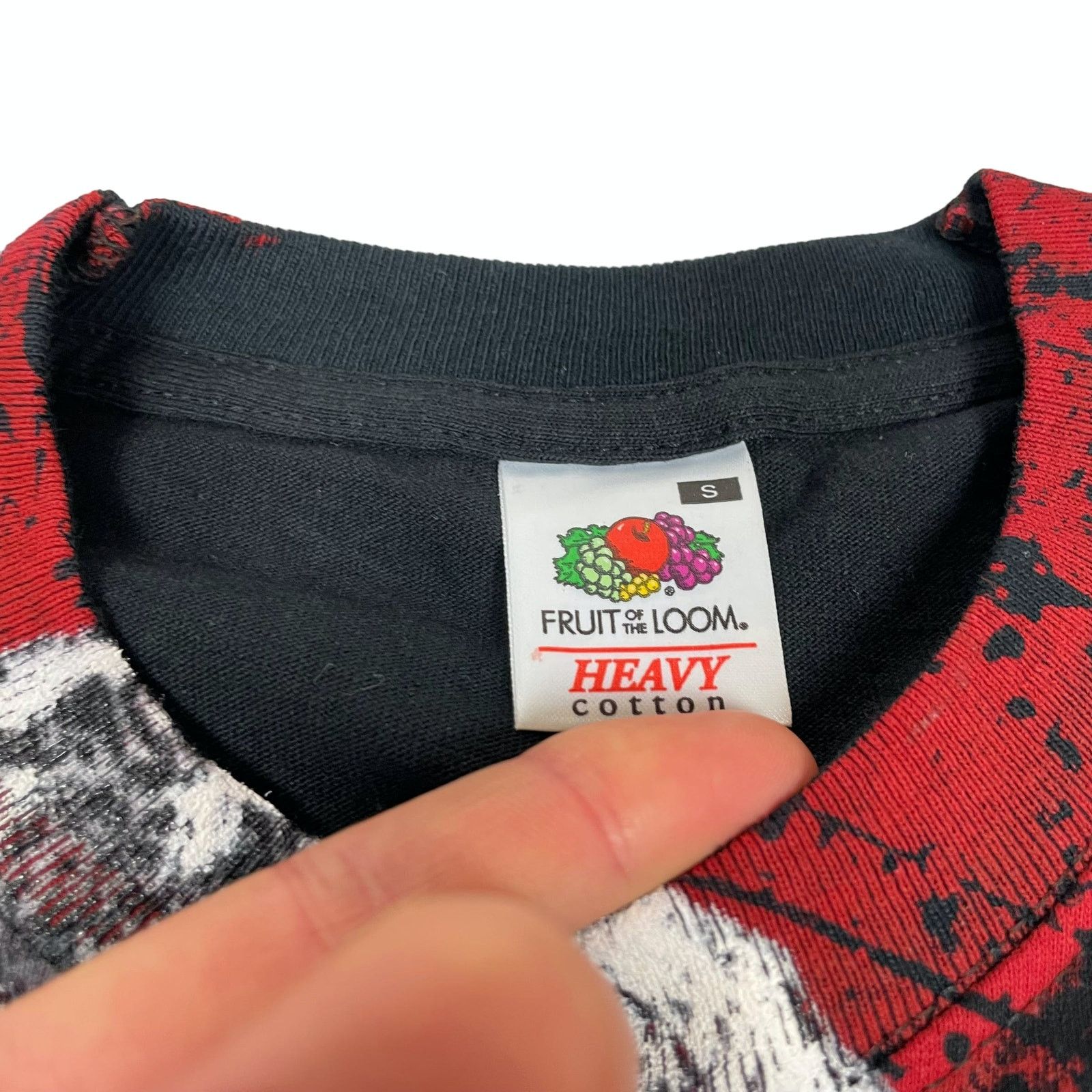 Band Tees × Fruit Of The Loom × Vintage Fruit Of Loom Men Red Cotton Alice Cooper Pullover T-Shirt S Size US S / EU 44-46 / 1 - 9 Thumbnail