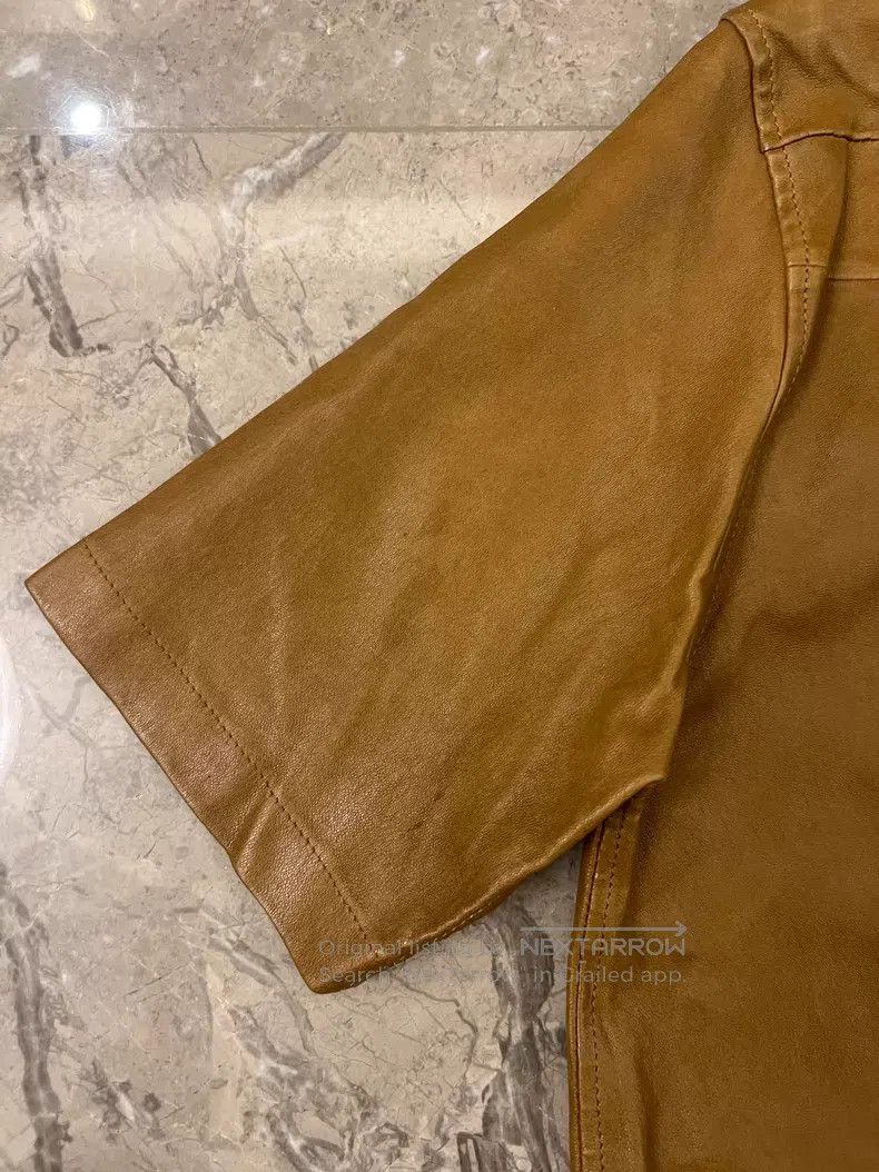 Dior Dior Lamb Leather Brown Caramel Short Sleeve Leather Short Size XS / US 0-2 / IT 36-38 - 3 Thumbnail