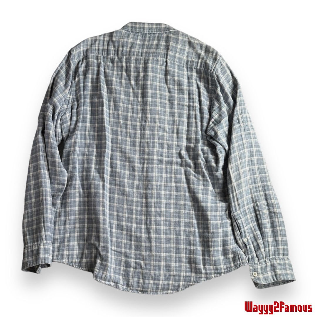 Michael Kors Blue Flannel Button Up Size US L / EU 52-54 / 3 - 2 Thumbnail