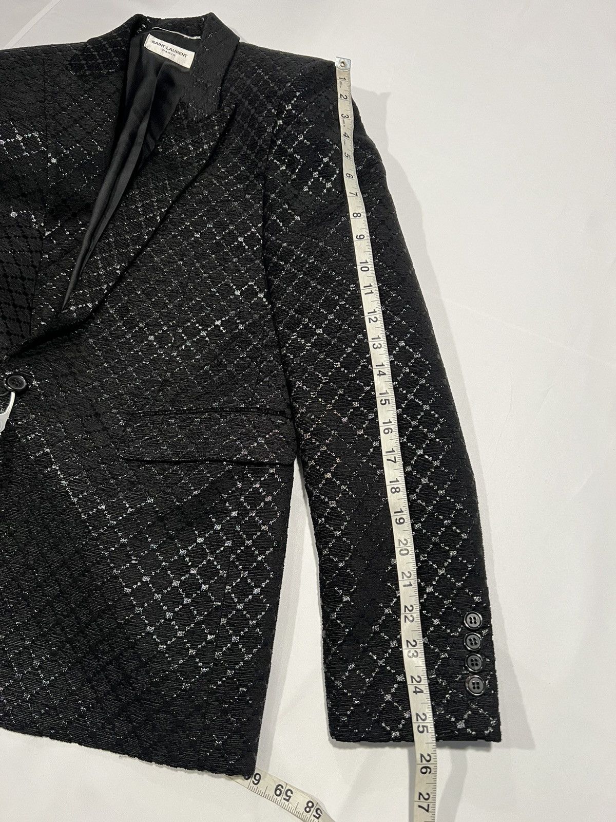 Saint Laurent Paris Saint Laurent diamond jacquard tone blazer. 48/38 $4250 Size 38R - 8 Thumbnail