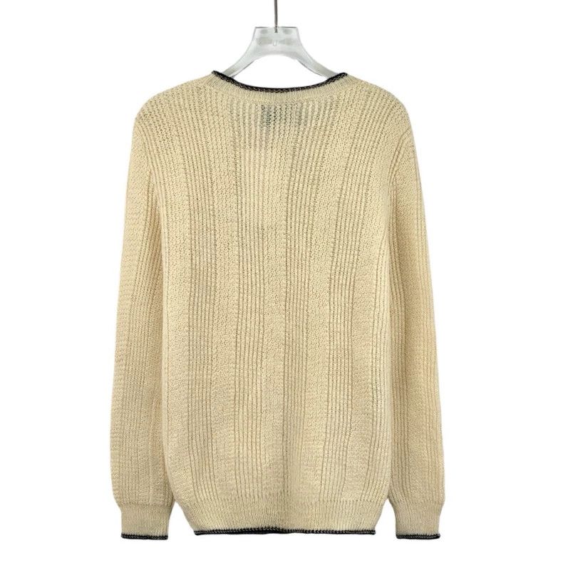 Gucci Gucci Beige elephant letter embroidered wool round-neck lo Size US XS / EU 42 / 0 - 2 Thumbnail