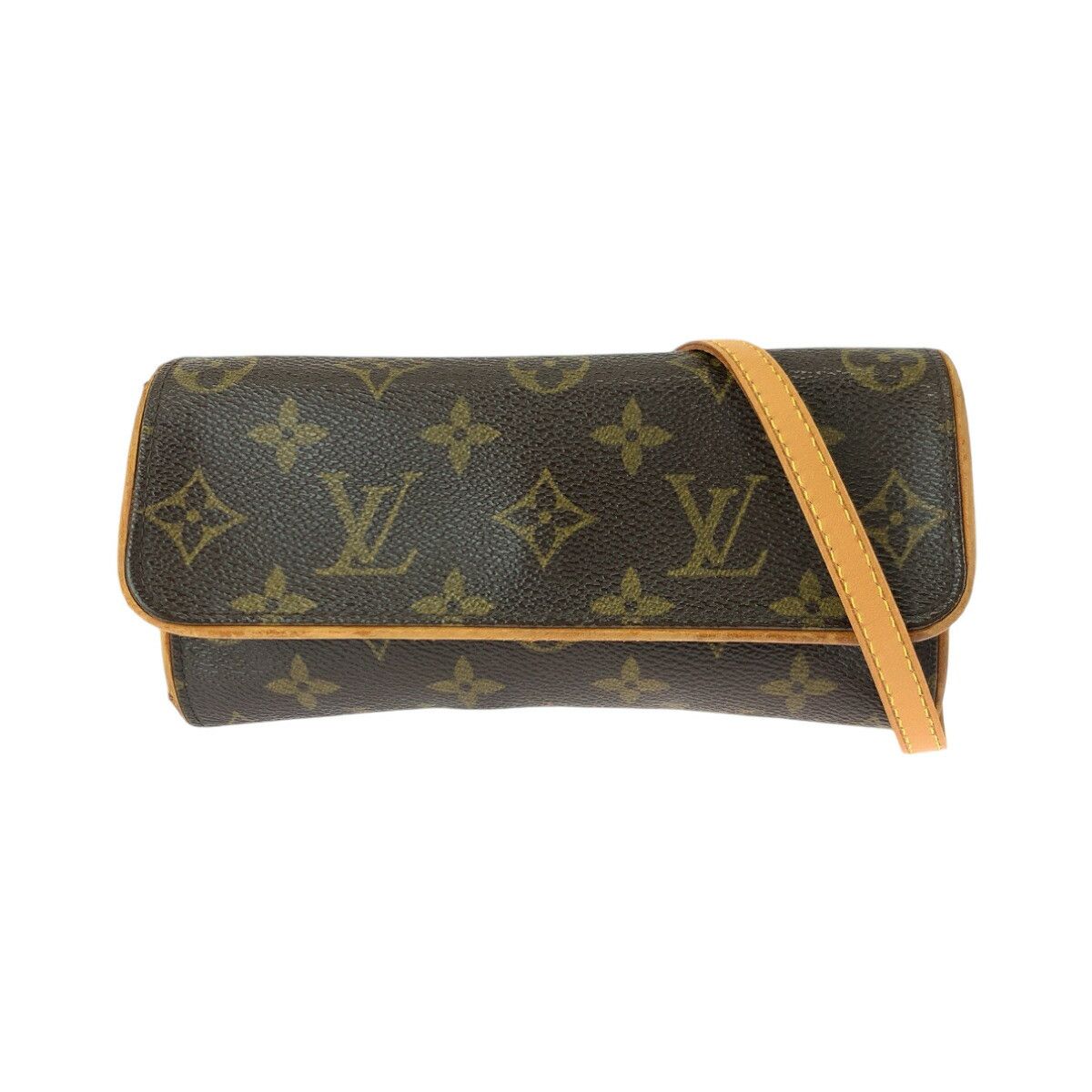 Louis Vuitton Louis Vuitton Pochette Twin Pm Monogram Shoulder Bag Canvas Shoulder Bag M51854 in Brown, Women's