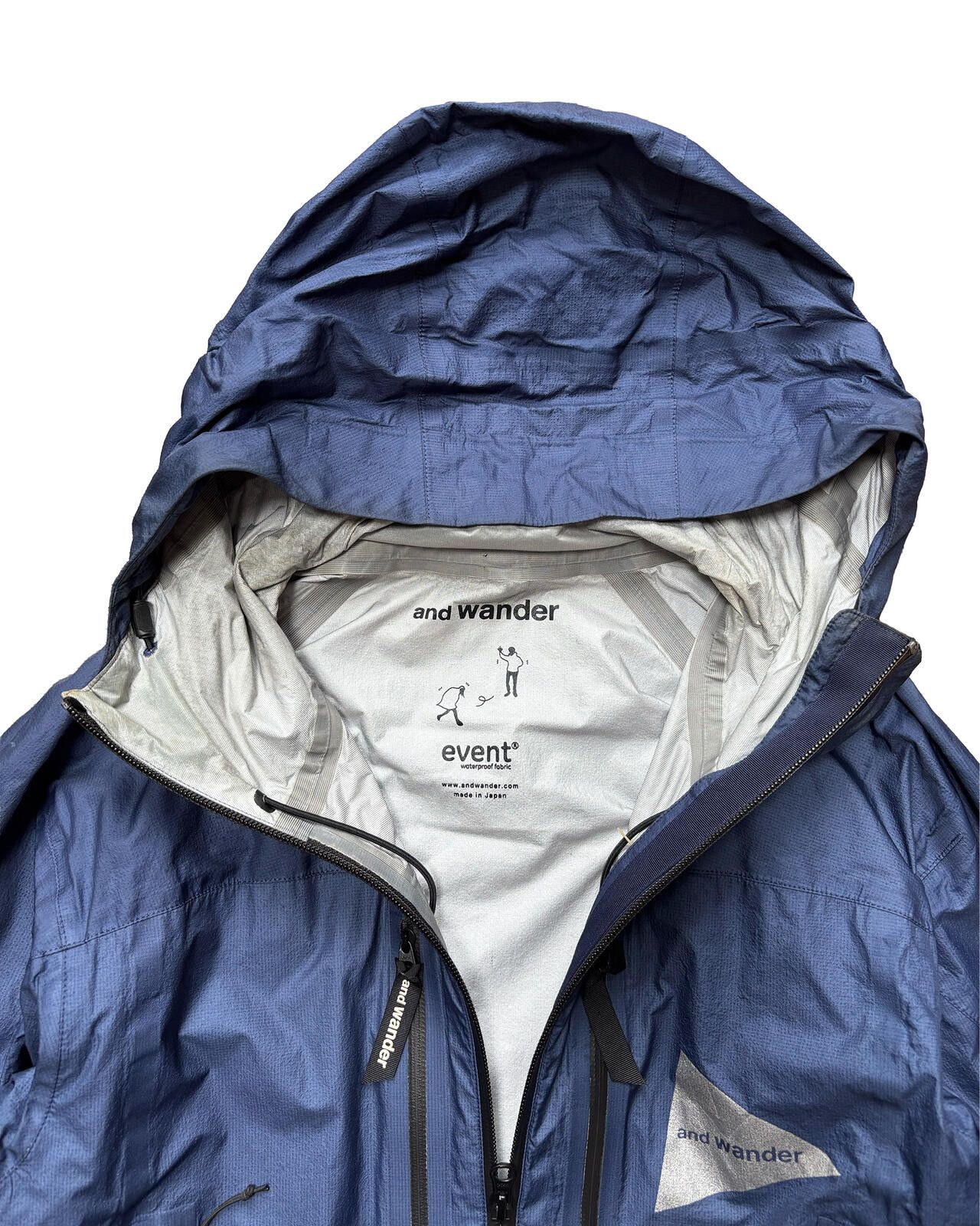 And Wander and Wander Event Jacket Navy Waterproof Small Size US S / EU 44-46 / 1 - 4 Thumbnail
