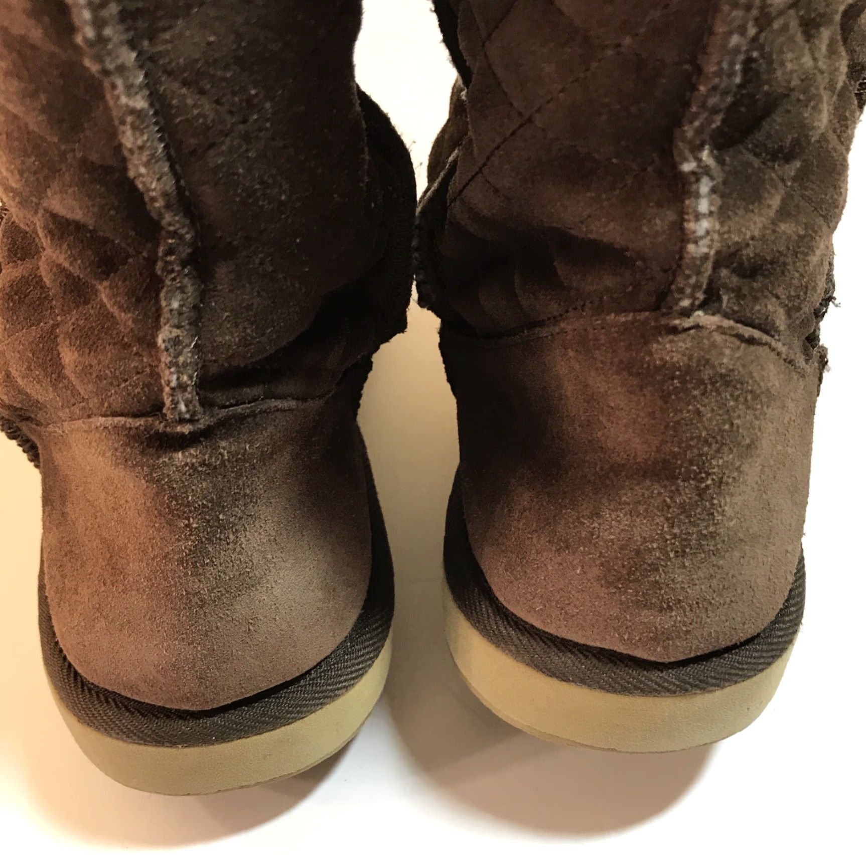 Vintage Bass Women's Winter Boots Antero Size 8 Brown Quilted Suede Lined Faux Fur Mid-Calf Flat Size US 8 / IT 38 - 6 Thumbnail