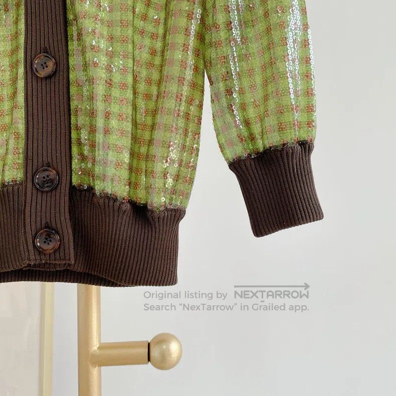 Fendi Fendi Green sequined knitted cardigan Size XS / US 0-2 / IT 36-38 - 4 Thumbnail